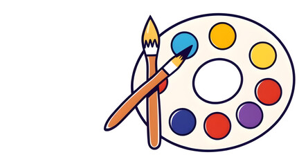 Paints and brushes icon, Art supplies icon, Painting tools, Brush and paint icon, Artist tools, Paint palette icon, Watercolor brush icon, Acrylic paint icon, Drawing tools icon, Creative tools icon, 