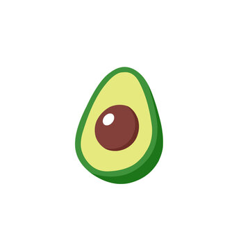 Fresh avocado fruit vector suitable for fruit, health and educational content  