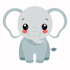 illustration of a cute baby elephant