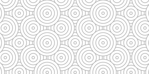 Fototapeta premium Minimal vector Overlapping Pattern Minimal diamond geometric waves spiral abstract fabric textile wave line. white and gray seamless tile stripe geometric create overlap retro line pattern background.