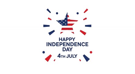 Obraz premium Celebratory StarShaped American Flag Design for Independence Day