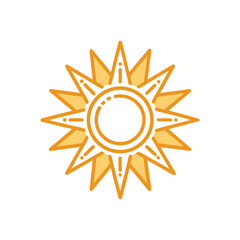 simple, clean, minimal sun, sunlight set icon logo vector design