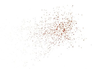 flying cocoa powder on white background isolated. coffee powder, cocoa powder flying, clipping path, texture, powder falling.