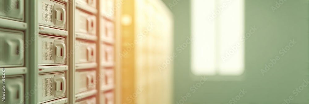 Poster High-capacity storage array with multiple disk drives in modern data center rack, showcasing secure enterprise servers for cloud computing and reliable data solutions