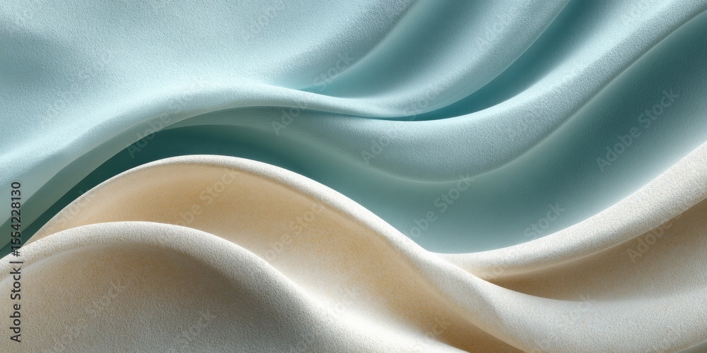 Poster silica sand surface with flowing wave patterns in natural lines for wellness branding and spa market
