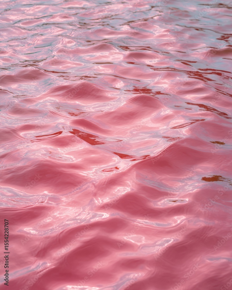 Poster tranquil pink river surface with gentle swirling currents and natural flow texture for wellness bran