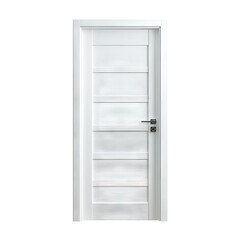 Modern White Interior Door with Horizontal Paneling and Sleek Handle Design for Contemporary Home Spaces