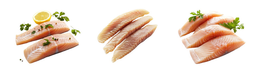 salmon steak Isolated on Transparent Background