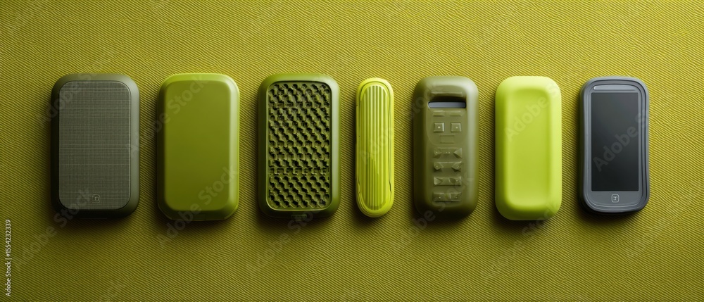 Aufkleber Modern Mobile Phone Covers Assortment in Earth Tones Showcasing Durable Protective Design for Customizable Device Security and Everyday Use