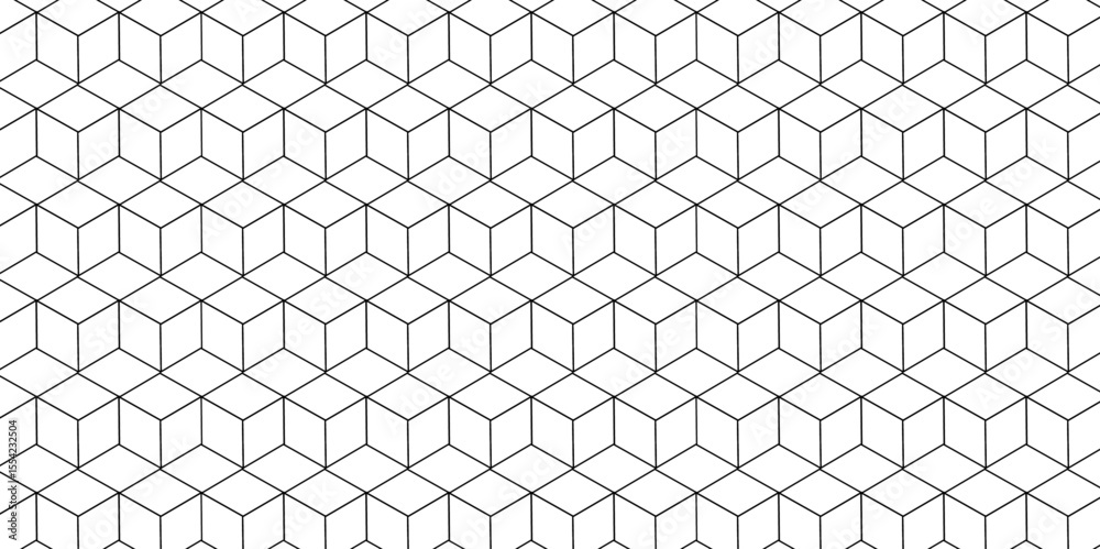 Poster seamless pattern with hexagon square cube geometric pattern shapes grid metal element texture design