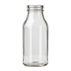 Empty Clear Glass Bottle Mockup Perfect for Branding Designs isolated on transparent background