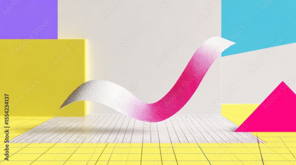 Aufkleber Quantum Optimization Icon with Dynamic Trend Curve in Minimalist Abstract Setting for Financial Forecasting and Predictive Analytics Promotion