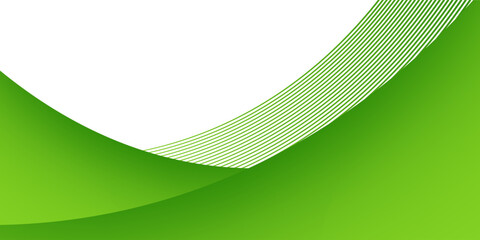 simple banner footer background. green wave element in Vector Illustration
