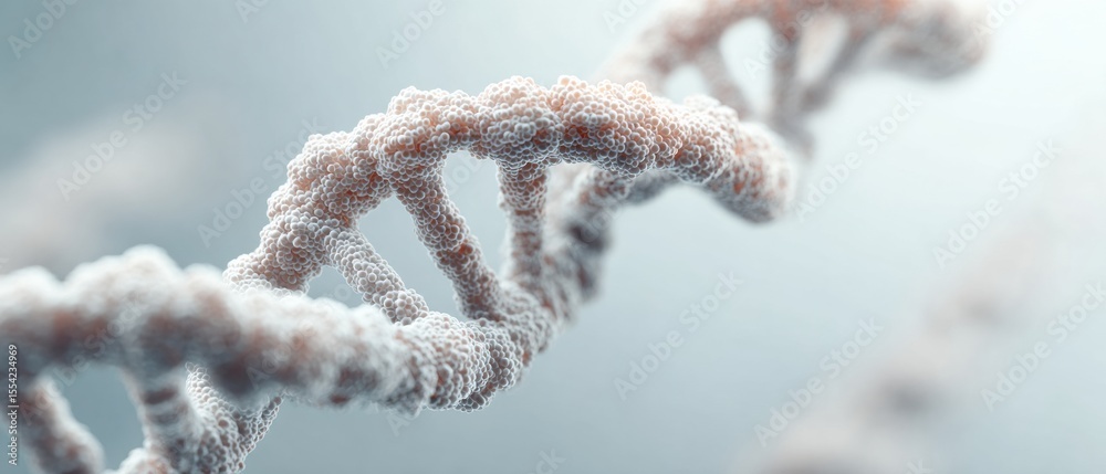 Aufkleber Illuminated Digital DNA Helix with Connected Nodes in Abstract Tech Network for Modern Biotechnology Innovation and Genetic Engineering Promotion