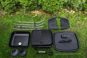 Assembling a new grill on the plot, installing an electric grill, hotplate, thermostat, power...
