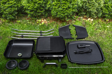 Assembling a new grill on the plot, installing an electric grill, hotplate, thermostat, power...