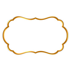 Golden ornamental frame with shine effect