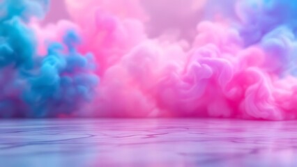 Vibrant abstract smoke formations clouds colorful