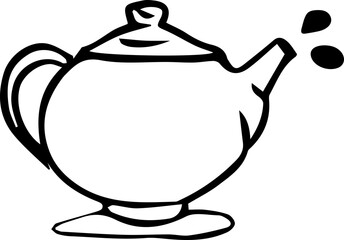 Espresso Cup Line Icon | Hand Drawn Small Coffee Outline