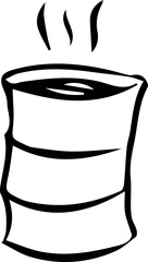 Milk Jug Line Icon | Hand Drawn Coffee Creamer Outline