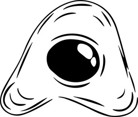 Boiled Egg in Shell Line Icon | Hand Drawn Breakfast Egg Outline