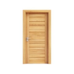 Modern Wooden Door with Natural Finish and Sleek Handle for Interior Design and Home Renovation Projects