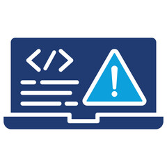 Web Error Flat Blue Icon