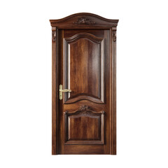 Elegant Wooden Door with Intricate Design and Classic Finish for Architectural and Interior Design Projects