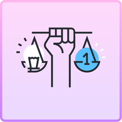 Balance of Priorities Icon – Task Management and Time Allocation Symbol for UI/UX, Productivity Apps, and Business Tools

