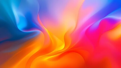 Obraz premium Vibrant flowing color waves abstract background