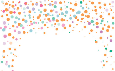 Festive colorful confetti isolated on white. Vector illustration
