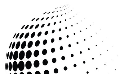 Wavy gradient halftone dots pattern texture background

