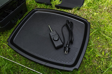 Assembling a new grill on the plot, installing an electric grill, hotplate, thermostat, power...