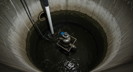 Sump Pit with Submersible Pump