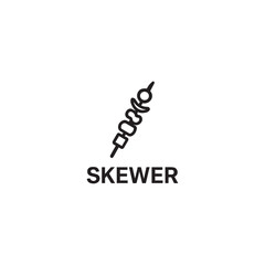 Skewer icon vector design art illustration.