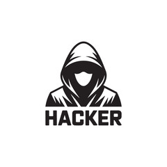 Hacker in a Hoodie Silhouette
