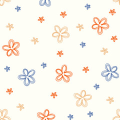 Multi lines wired flower pattern vector image
