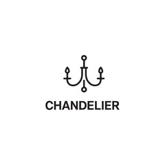 Chandelier icon vector design art illustration