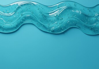 Transparent Cosmetic Gel Serum Swatch with Bubbles