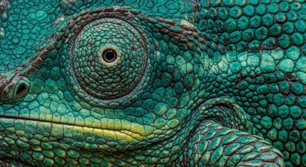 Obraz premium Close-up Chameleon Skin Texture for Educational/Marketing Use