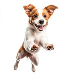 Obraz premium Dog jumping pet background puppy.