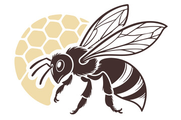Stylized Bee Silhouette