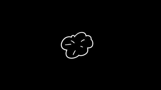 手書きの爆発エフェクト素材(背景透過)