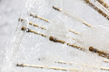 The sticks are arranged in a way that they look like they are frozen in place