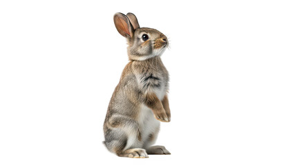 Cute Bunny Rabbit Standing On Hind Legs