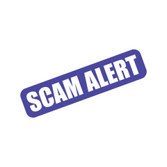 Obraz premium Scam Alert Rubber Stamp Vector Template