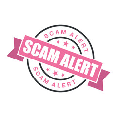 Scam Alert Rubber Stamp Vector Template