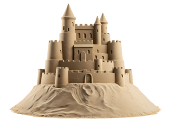 Impressive Sandcastle: Detailed Photo of an Elaborate Sand Structure