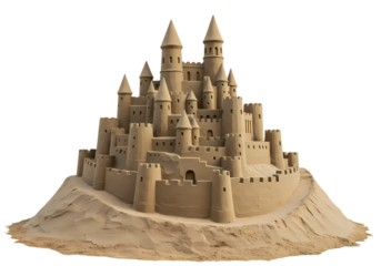 Intricate Sandcastle: A Masterpiece of Beach Architecture
