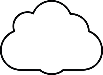 Simple Cloud Line Art with Soft and Smooth Curves